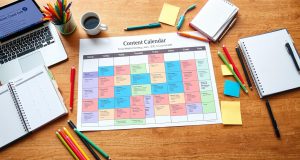 Social media content calendar
