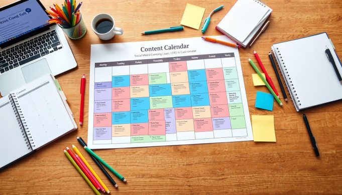 Social media content calendar