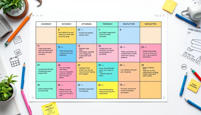 Content calendar template