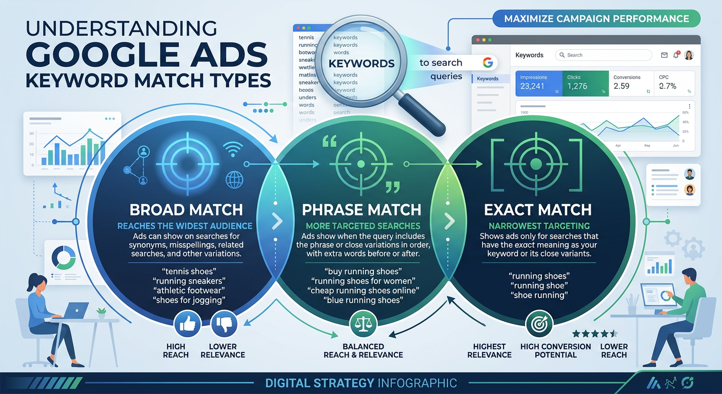 google ads keyword match types