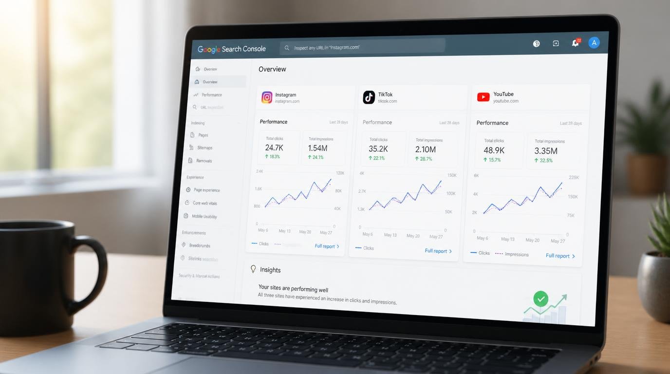 Google Search Console Social Media Tracking