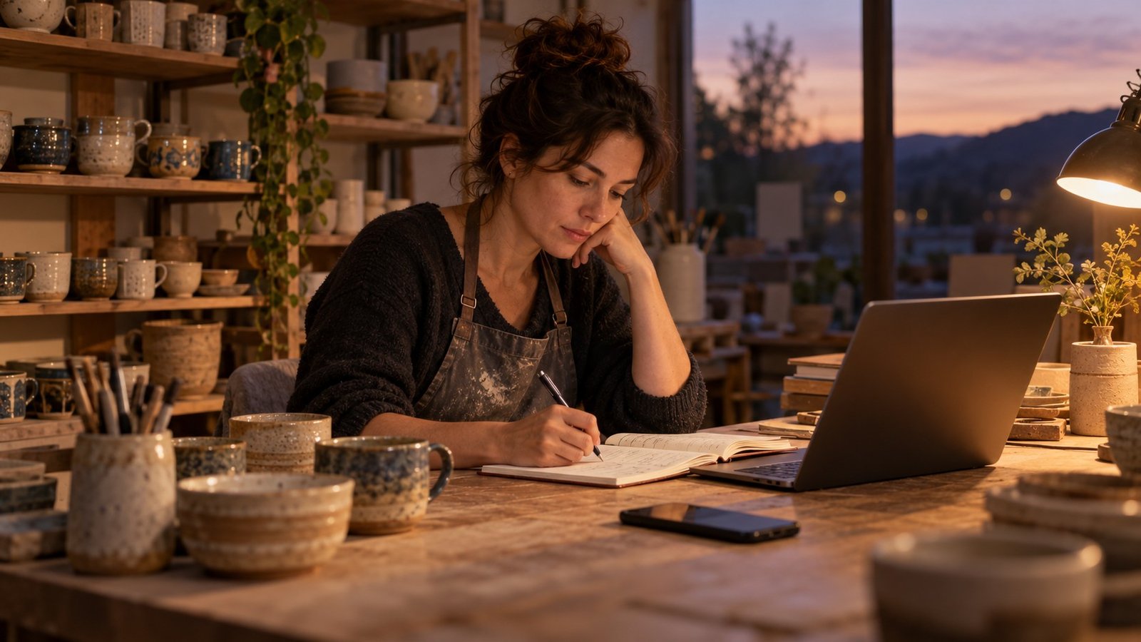 Instagram trial reels review: pottery studio owner recording the next filming decision